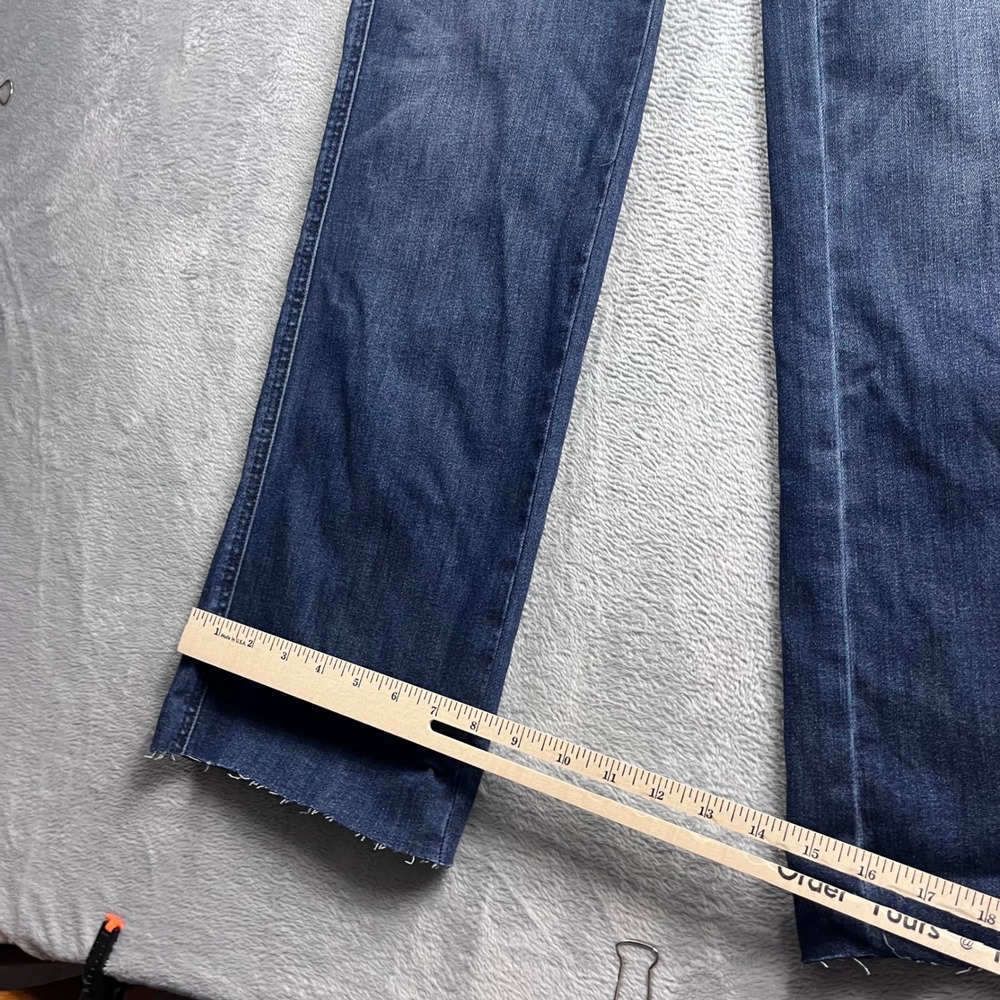 Judy Blue Straight Fit High Rise Raw Hem Jeans Dark Wash JB88861 DK Size 9/29 - Picture 8 of 12
